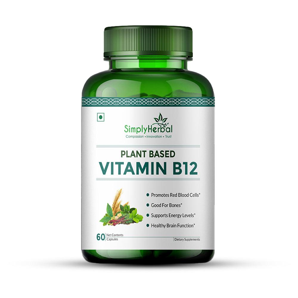 simply herbal Simply Herbal Vitamin B12 Capsules – 60 Capsules for Energy
