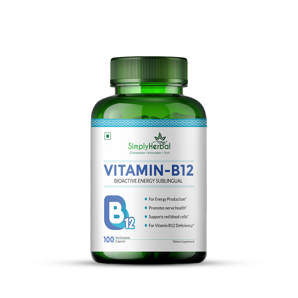 simply herbal Simply Herbal Vitamin B12 Methyl B12 Bioactive Energy Sublingual -100 Capsules