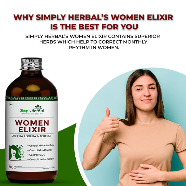 Simply Herbal Simply Herbal Women Elixir – PCOD PCOS Cramps - 200 ML