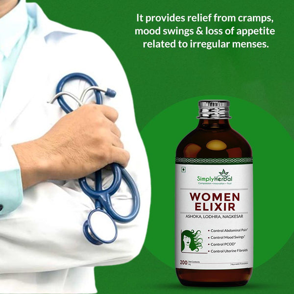Simply Herbal Simply Herbal Women Elixir – PCOD PCOS Cramps - 200 ML