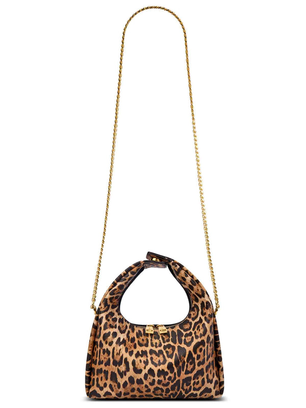 Sinbono Medium Vienna Top Handle Crossbody Bag - Brown Leopard Print