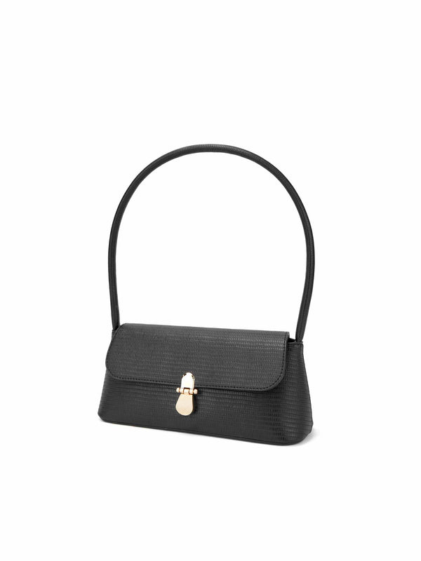 Sinbono Allegra Shoulder Bag - Black Lizard