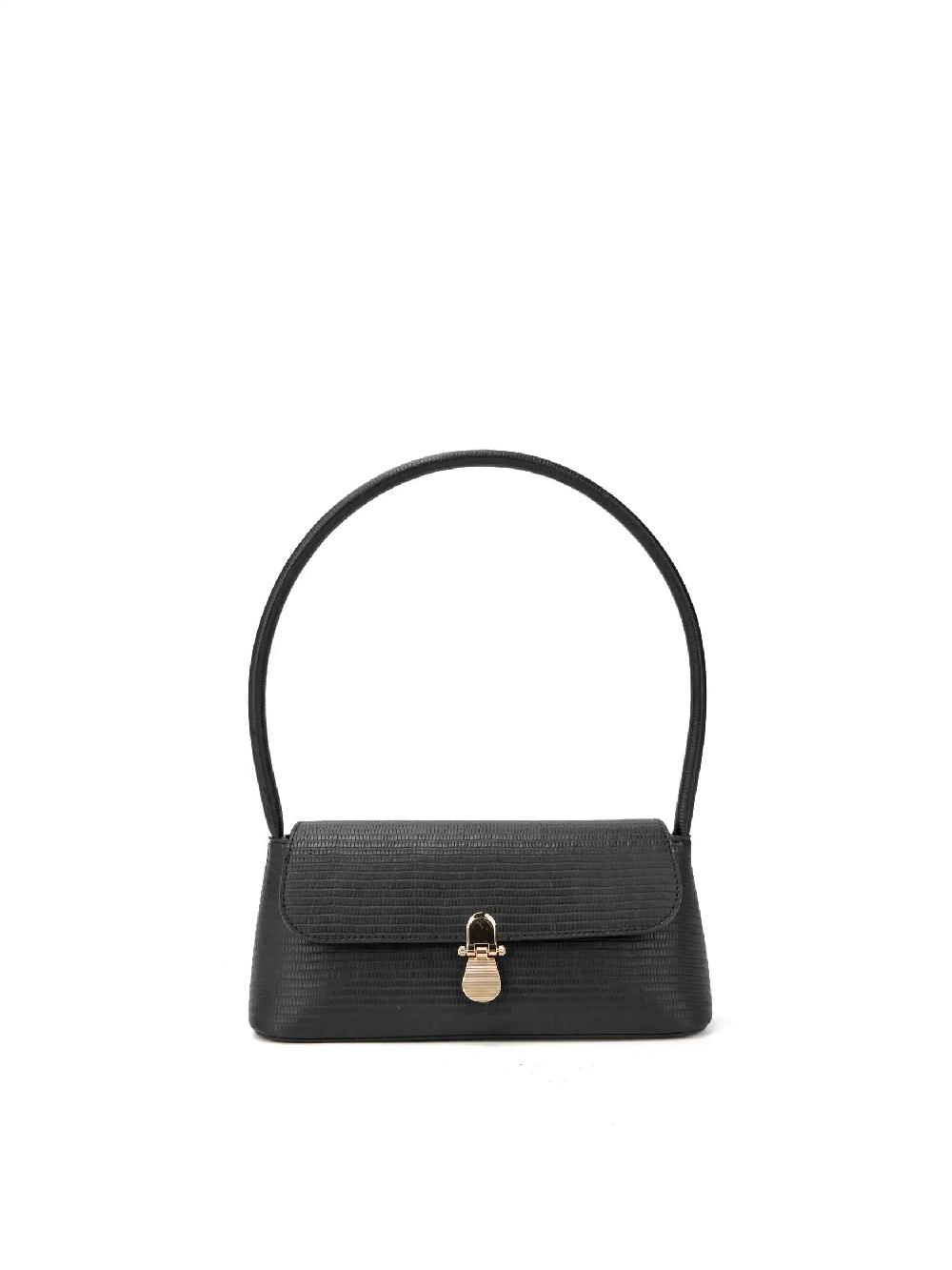 sinbono Allegra Shoulder Bag - Black lizard