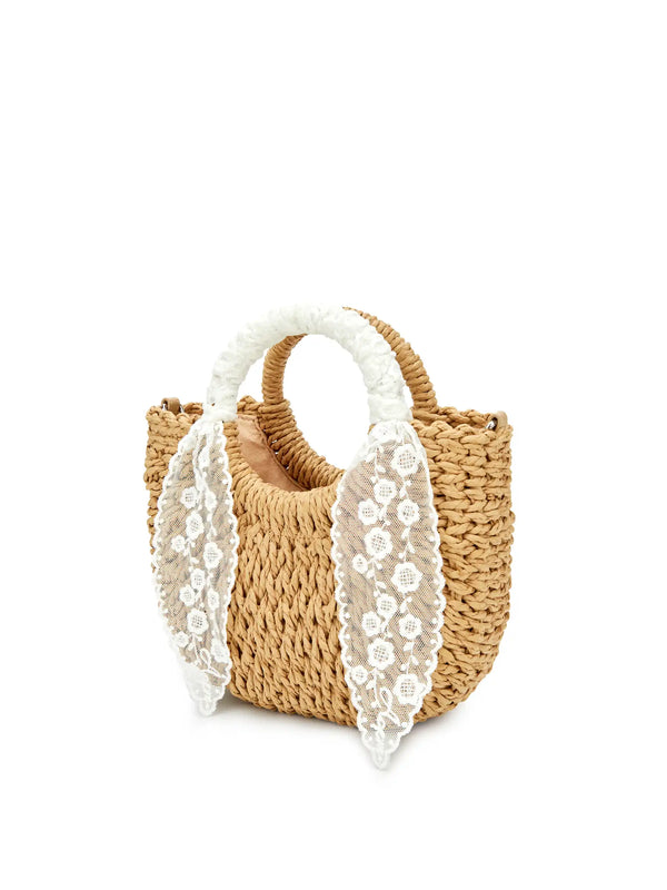 Sinbono Fallon Top Handle Crossbody Bag - Beige