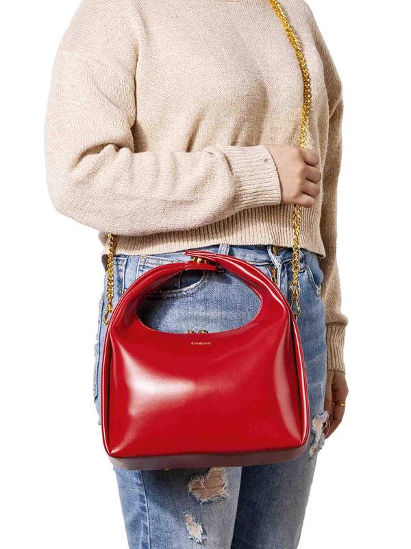 Sinbono Medium Vienna Top Handle Crossbody Bag - Red