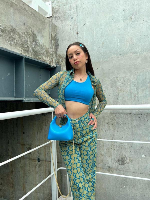 Sinbono Vienna Top Handle Crossbody Bag - Lake Blue