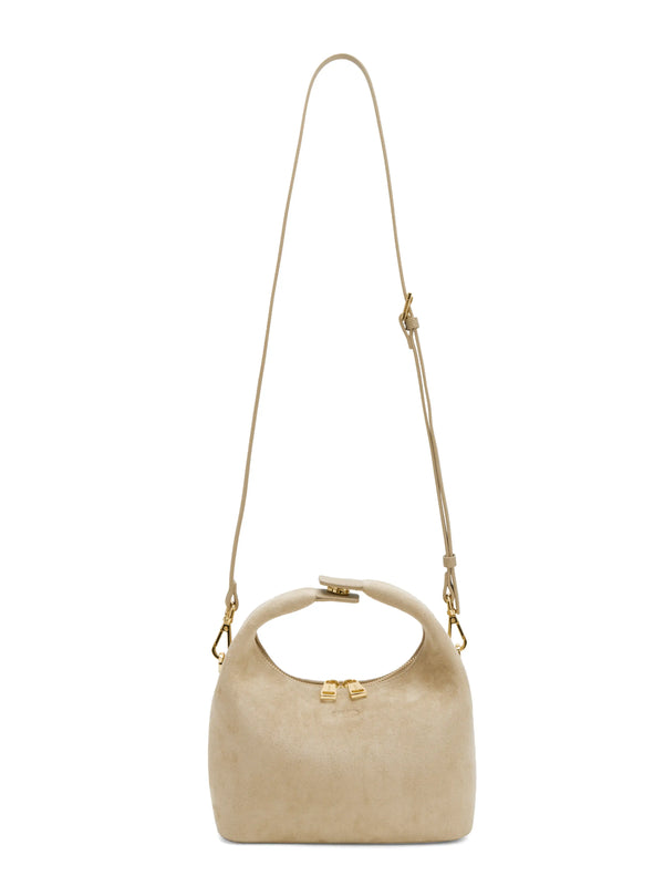 Sinbono Vienna Top Handle Crossbody Bag（2.0）- Ivory Fake Suede