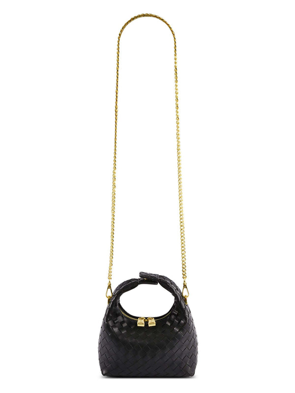 Sinbono Vienna Top Handle Crossbody Bag - Black Braided