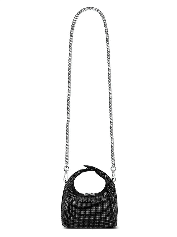 Sinbono Vienna Top Handle Crossbody Bag - Black Rhinestone