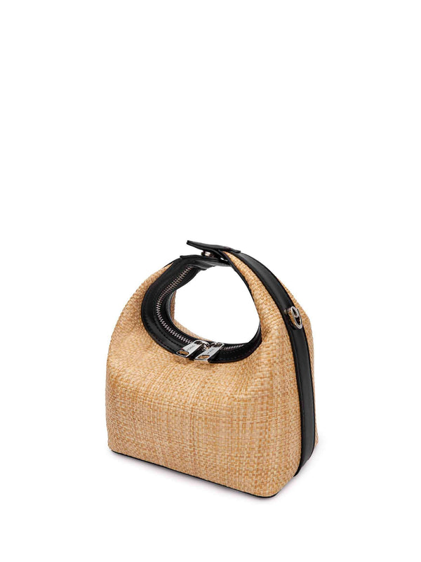 Sinbono Vienna Top Handle Crossbody Bag - Black&Straw