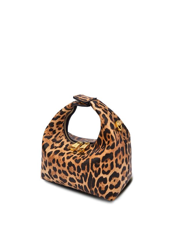 Sinbono Vienna Top Handle Crossbody Bag - Brown Leopard Print