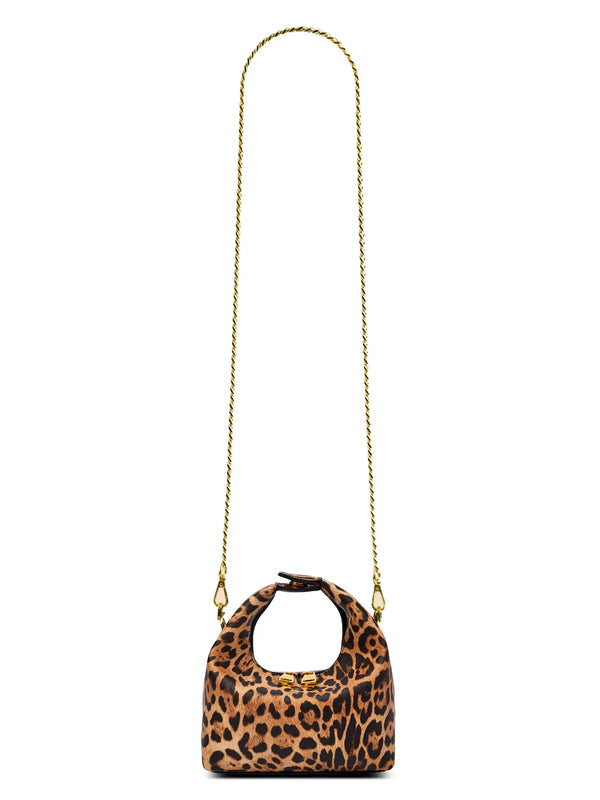 Sinbono Vienna Top Handle Crossbody Bag - Brown Leopard Print