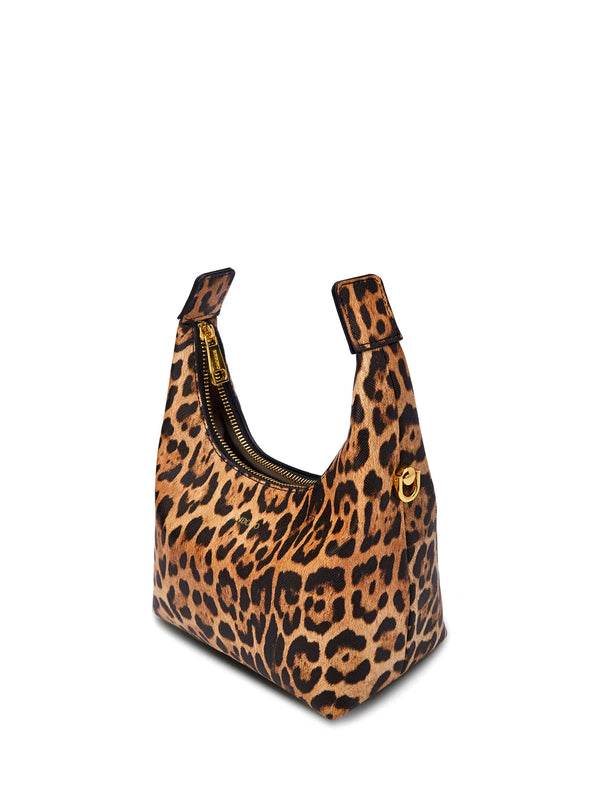 Sinbono Vienna Top Handle Crossbody Bag - Brown Leopard Print