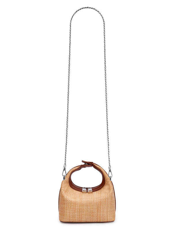 Sinbono Vienna Top Handle Crossbody Bag - Brown&Straw