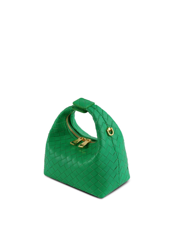 Sinbono Vienna Top Handle Crossbody Bag - Green Braided