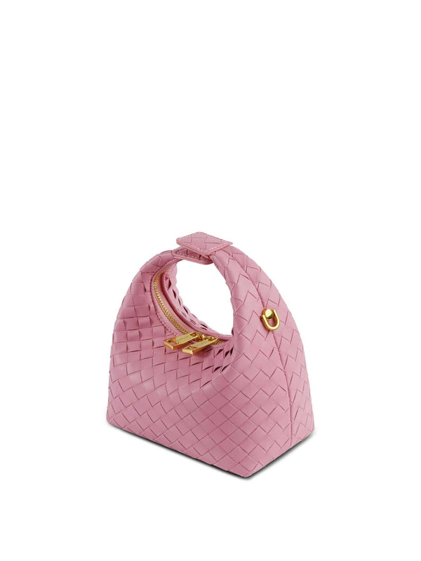 Sinbono Vienna Top Handle Crossbody Bag - Pink Braided