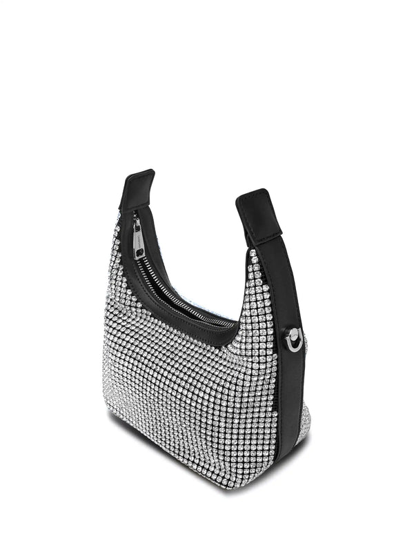 Sinbono Vienna Top Handle Crossbody Bag - Silver Rhinestone