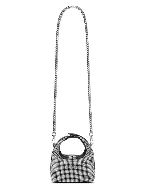 Sinbono Vienna Top Handle Crossbody Bag - Silver Rhinestone