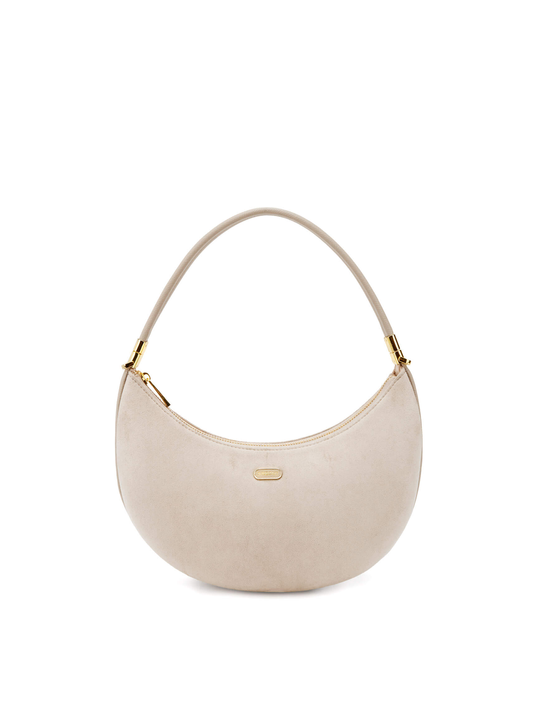 sinbono Zoey Shoulder Crossbody Bag - Ivory Fake Suede