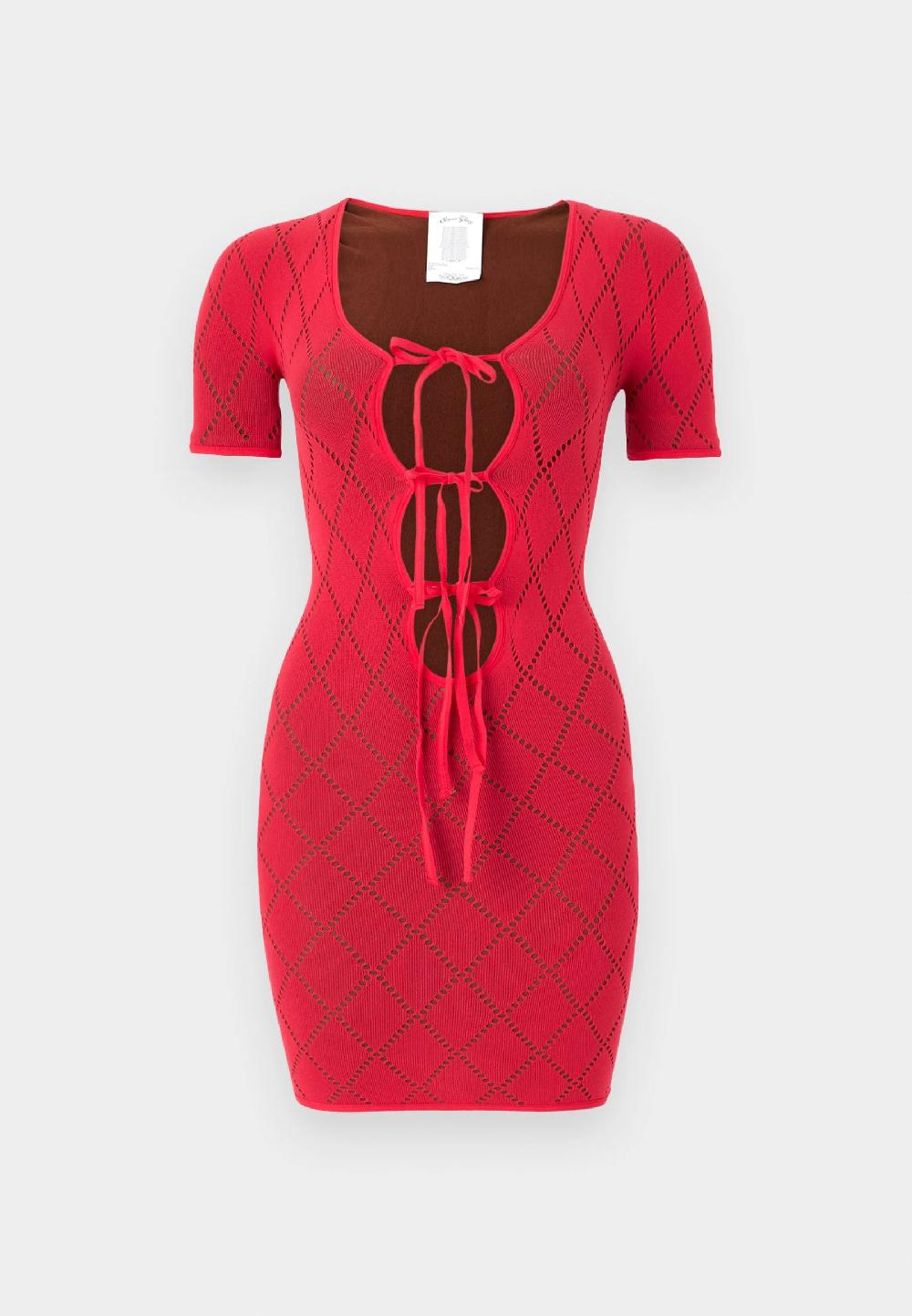 sinead gorey Argyle double-layer mini dress with socks and gloves