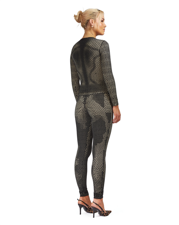 Sinead Gorey Laser-Cut Body Enhancing Double Layer Leggings