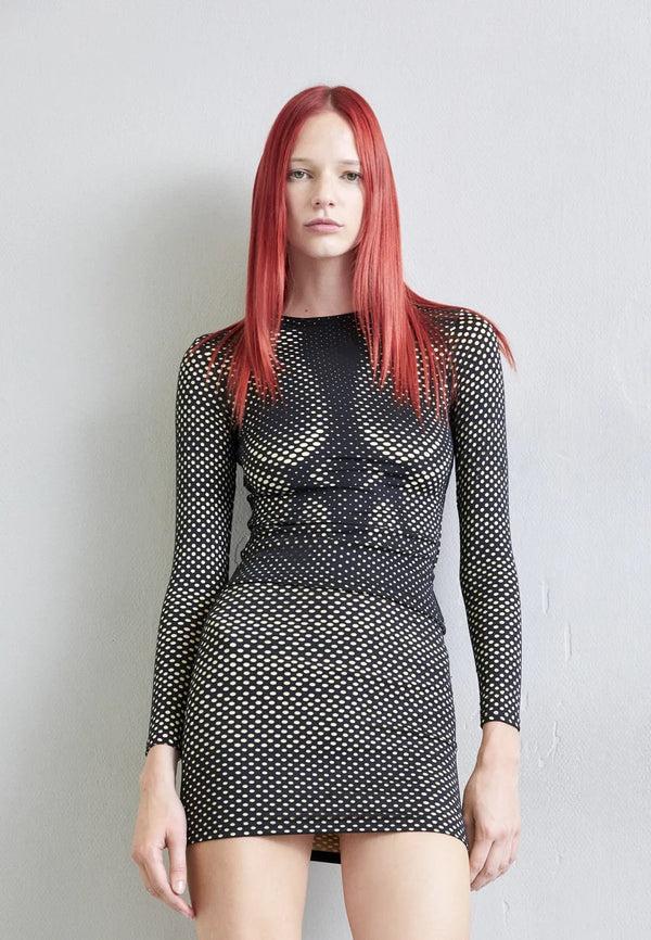 Sinead Gorey Laser-Cut Body Enhancing Double Layer Top