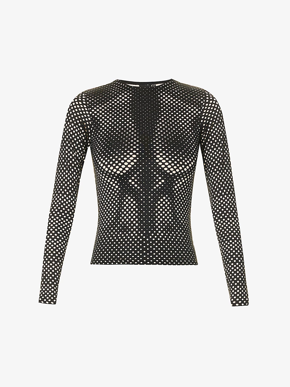 sinead gorey Laser-Cut body enhancing double layer top
