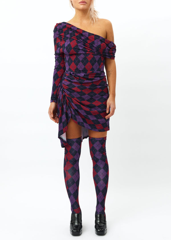 Sinead Gorey Argyle Draped Asymmetric Dress