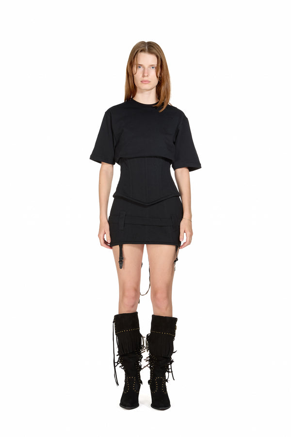 Sinead Gorey Corset Suspender Mini-Skirt