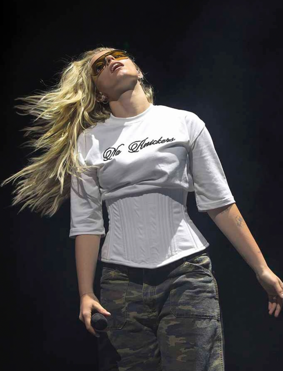 sinead gorey Cotton Boned Corset T-shirt in White