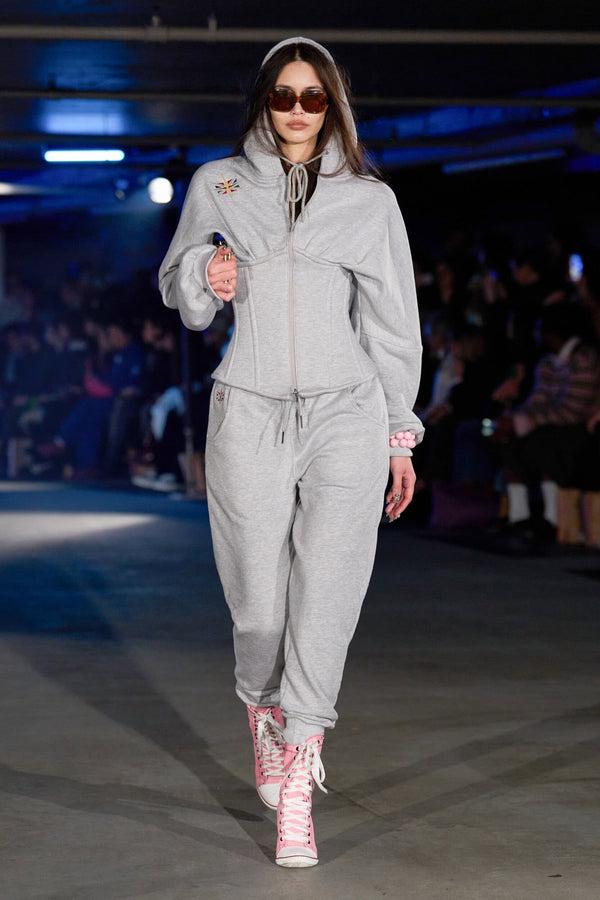 Sinead Gorey Cotton Jersey Corset Hoodie