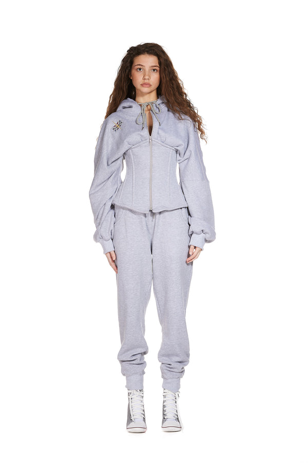 Sinead Gorey Cotton Jersey Corset Hoodie