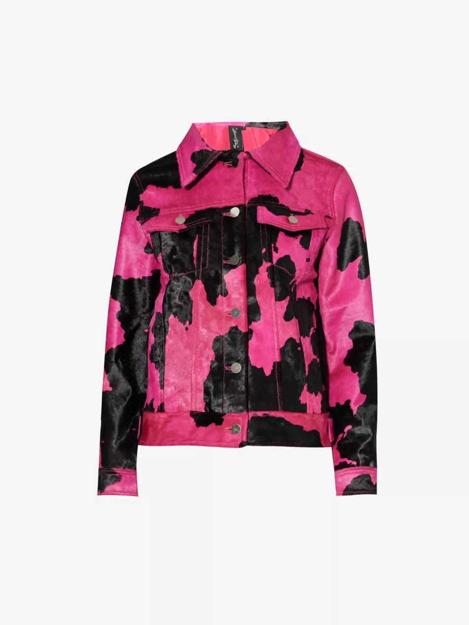 sinead gorey Cow-Hide Button Up Jacket
