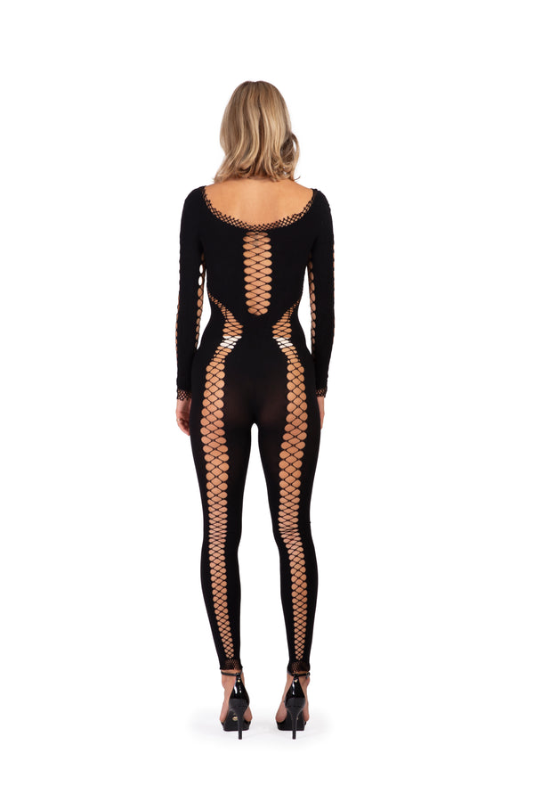 Sinead Gorey Fishnet Cut-Out Jumpsuit