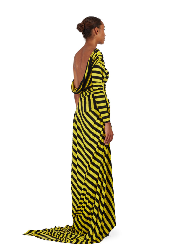 Sinead Gorey Hacienda Stripe Asymmetric Dress