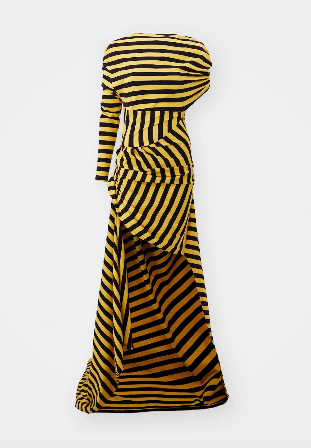 sinead gorey Hacienda Stripe Asymmetric Dress