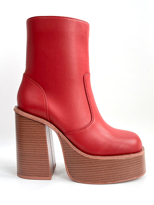 sinead gorey Red Platform Bootie