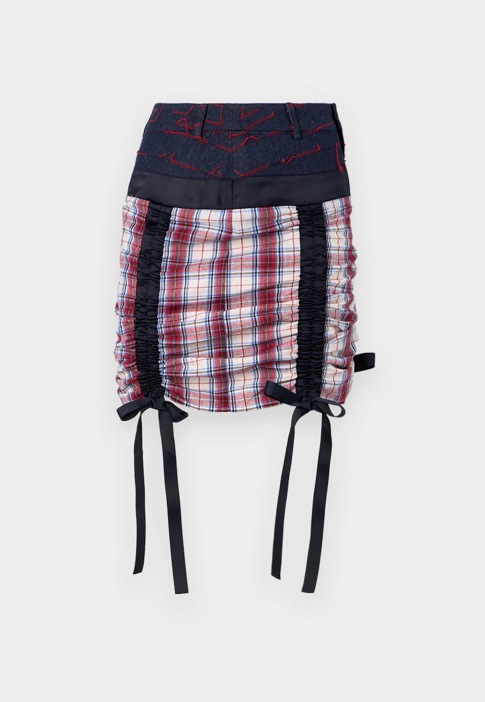 sinead gorey Tartan Ruched Adjustable Skirt