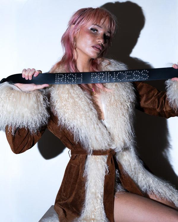 Sinead Gorey Word Studded Leather Belt