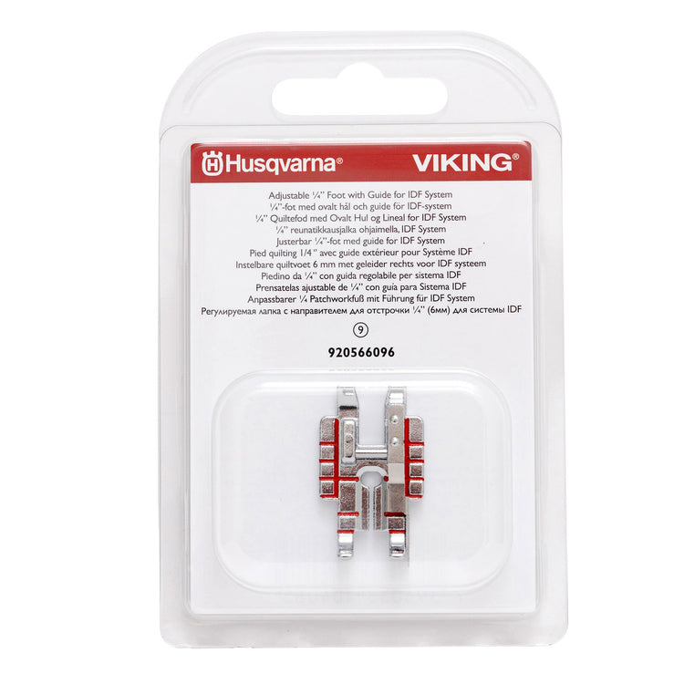 singer HUSQVARNA® VIKING® Adjustable 1/4" Foot with Guide for IDF System