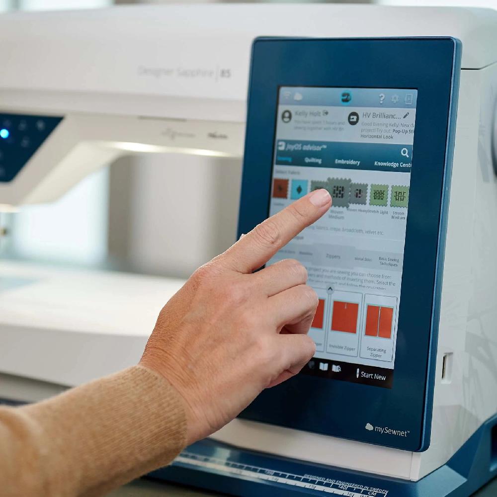 Singer HUSQVARNA® VIKING® DESIGNER SAPPHIRE™ 85 Sewing & Embroidery Machine Embroidery Month Bundle