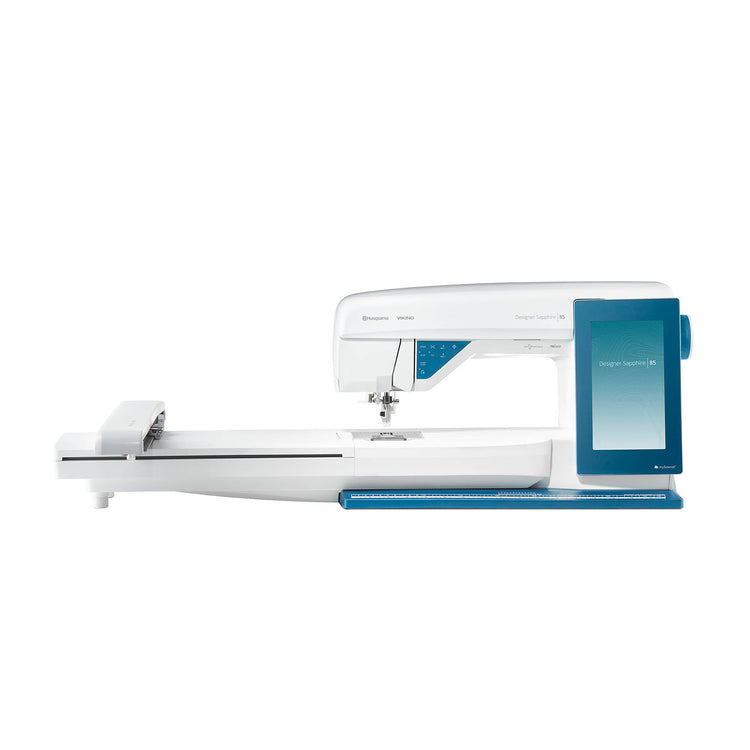 singer HUSQVARNA® VIKING® DESIGNER SAPPHIRE™ 85 Sewing & Embroidery Machine Embroidery Month Bundle