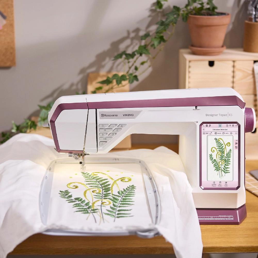 Singer HUSQVARNA® VIKING® DESIGNER TOPAZ™ 65 Sewing & Embroidery Machine Embroidery Month Bundle