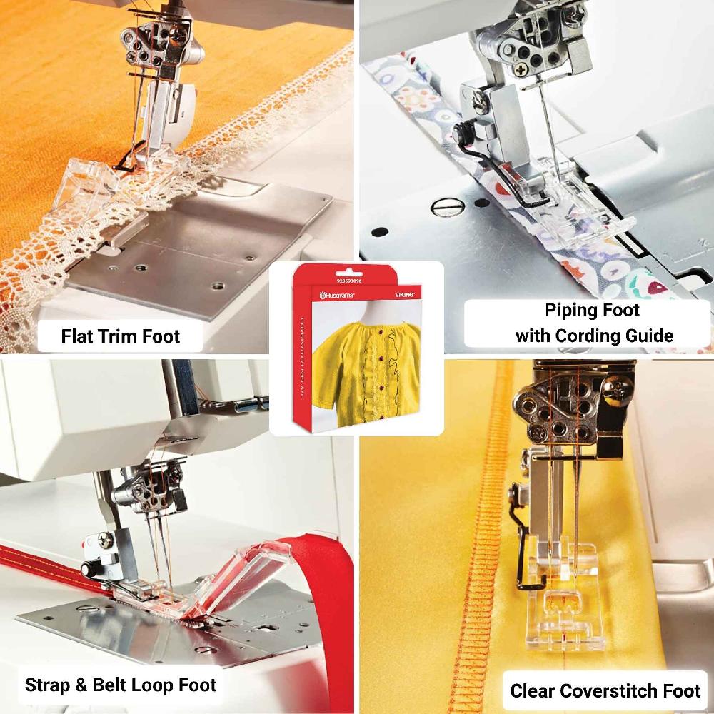 Singer HUSQVARNA® VIKING® Overlock + Coverstitch Feet Bundle