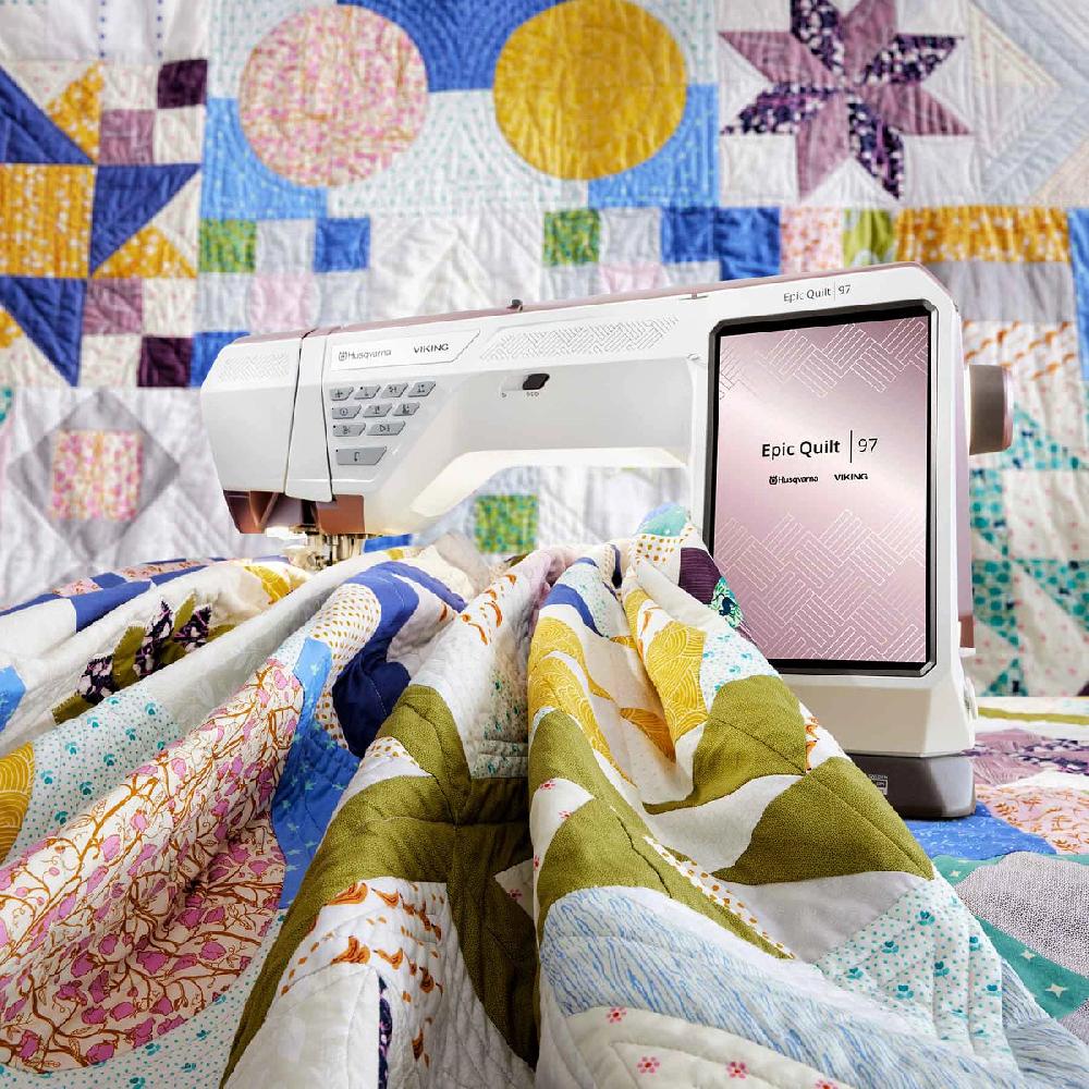 Singer HUSQVARNA® VIKING® Refurbished EPIC™ QUILT™ 97 Sewing Machine & Accessories Bundle