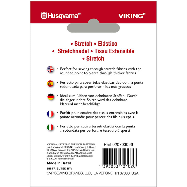 singer HUSQVARNA® VIKING® Stretch Fabrics Needles Size 80/12 5-Pack