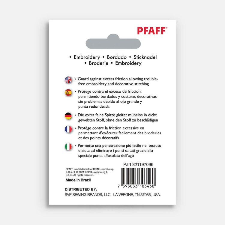 singer PFAFF® Embroidery Needles Assorted Sizes 5-Pack