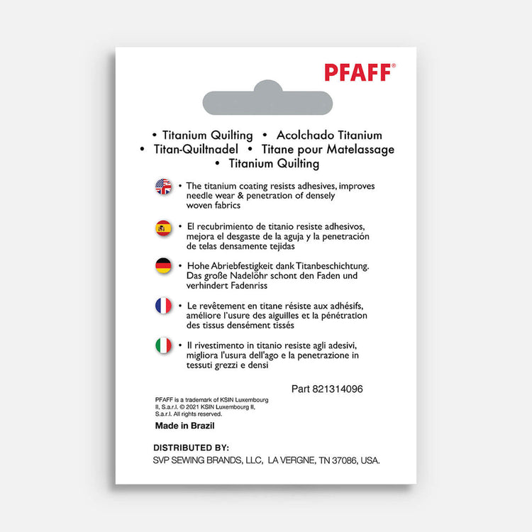 singer PFAFF® Titanium Quilting Needles Size 80/12 5-Pack