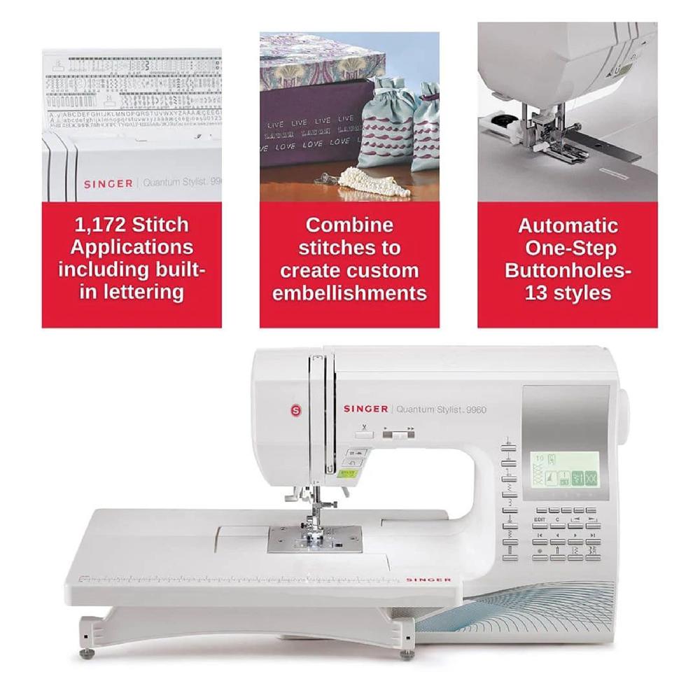 singer SINGER® Quantum Stylist 9960 Sewing Machine with Extension Table