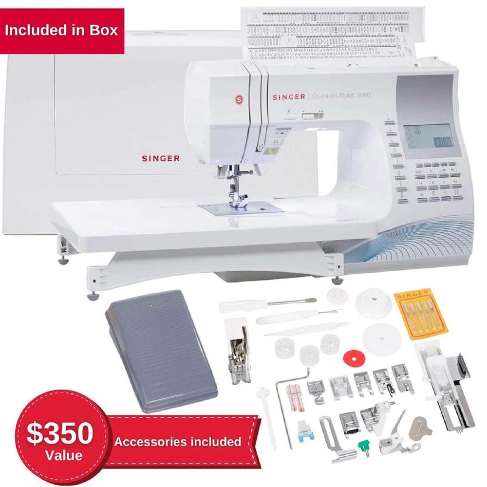 Singer SINGER® Sew Spacious Quantum Stylist™ 9960 Sewing Machine & Presser Foot Kit Bundle